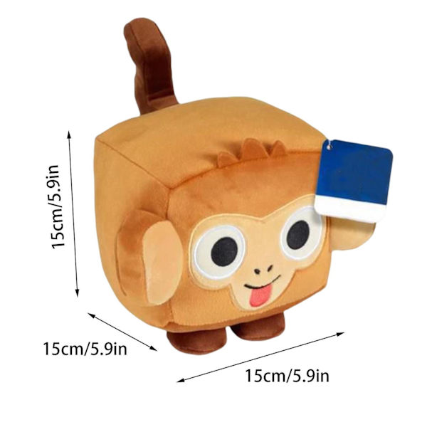 15 cm söt plysch apdocka fylld djurdocka husdjursimulator X Cube Monkey Toy