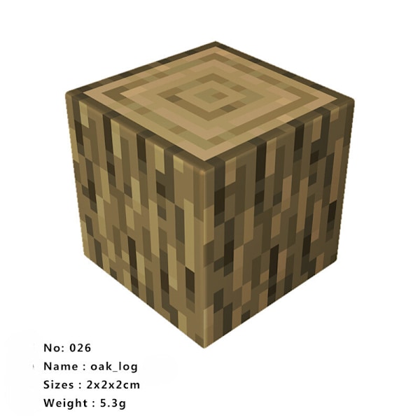 Rikt utbud av magnetiska block Minecraft-kuber DIY Byggleksaker Set 10 st 19 oak