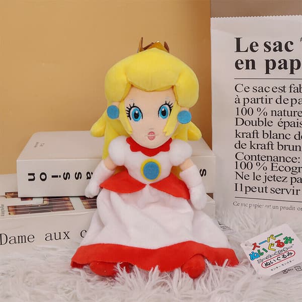 10.4 Super Mario Bros Plyschleksaker Soft Fire Princess Peach Fyllda Doll Presenter