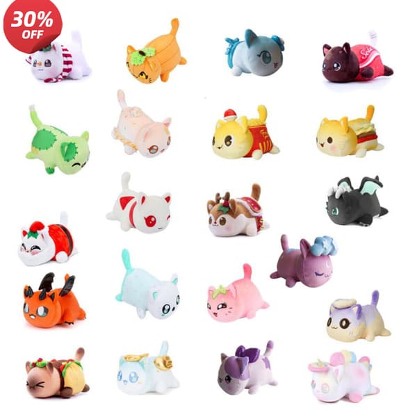 Meemeows Mat Aphmau Kattdocka Gosedjur Plyschdocka Donut Burger Fylld Present~ Angel