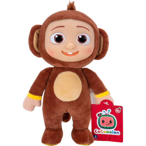 Cocomelon - JJ Monkey Plysch Action Figur Doll - Leksak för barn, pojkar och flickor, 8"