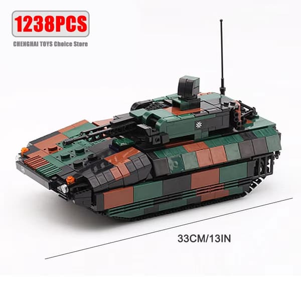 WW2 Militär Stridsvagn Byggklossar Set för Barn - Pansarfordonsmodell 06042 1238Pcs