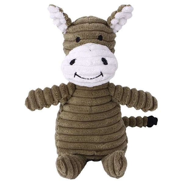 Hundleksak Tuggdjur Pipande Plysch Valp Mjuka Leksaker Tålig Stresslindring Husdjursleksaker Donkey (brown)