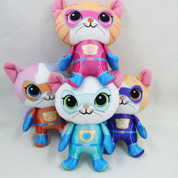 Super Kitties 7 tum liten plysch gosedjur Sparks Kattunge för barnleksaker C