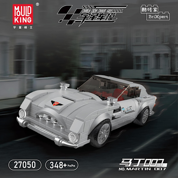Mould King Mini Bilmodell Set Sportfordon Byggsats 80 Bilar Samlarobjekt 27050 Martin 007 With retail box and acrylic box