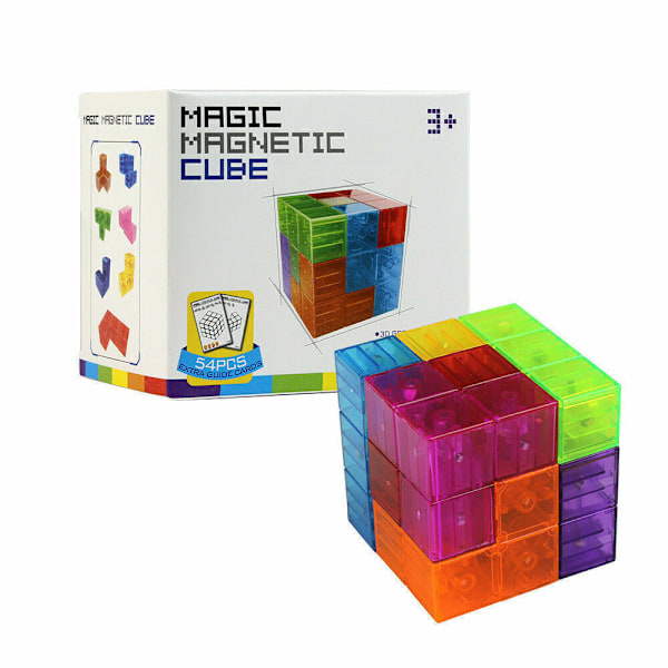 Magnetiska Byggklossar Formset 3D Barn Transparenta Klossar Perfekt Present