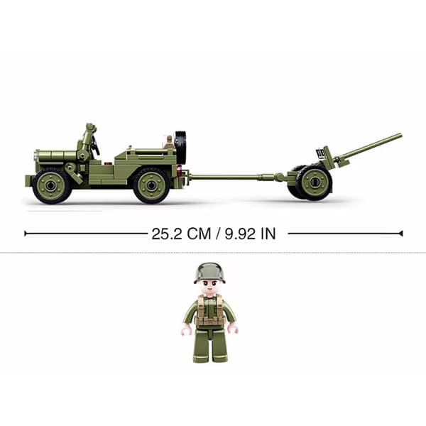 WW2 Normandie Landstigning 143 Delar Militärfordon Byggklossar Set för Barn