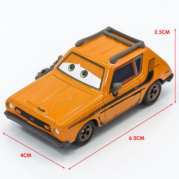 Disney Pixar Bilar 3:e Lot Lös Blixten McQueen 1:55 Diecast Modellbil Leksaker Orange Gun Badass