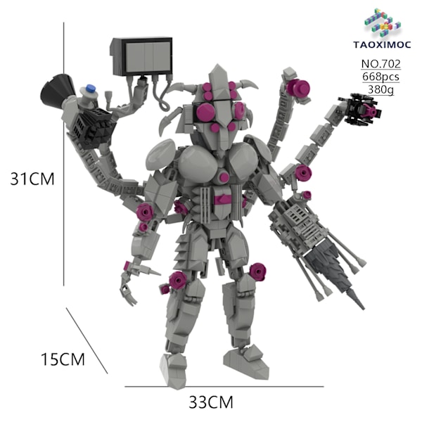 Mini Kameraman Modell Byggklossar Set för Skibidi Toalett MOC Klossar Leksaker Kit 698-3