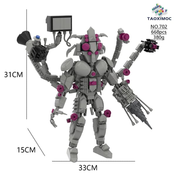 Mini Kameraman Modell Byggklossar Set för Skibidi Toalett MOC Klossar Leksaker Kit 726
