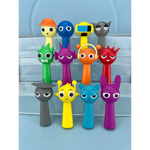 80 st Sprunki Rhythm Box Spel Action Leksak Spelfigurer Leksaksfigur Present 12PCS/Set C