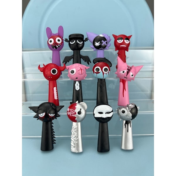 80 st Sprunki Rhythm Box Spel Action Leksak Spelfigurer Leksaksfigur Present 12PCS/Set E