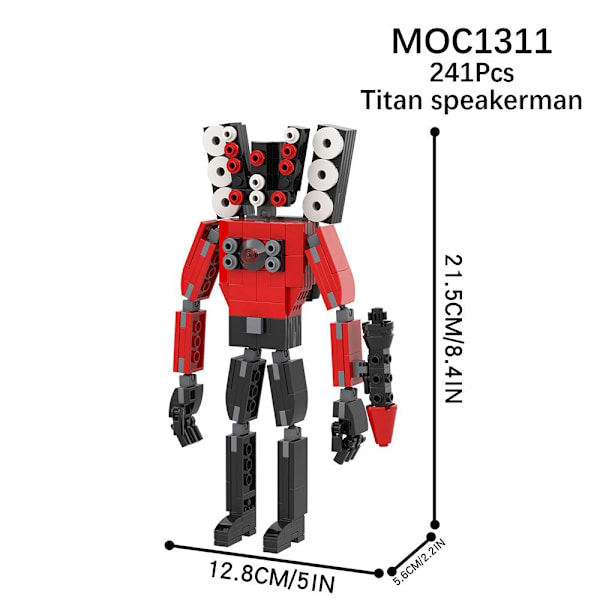 Mini Kameraman Modell Byggklossar Set för Skibidi Toalett MOC Klossar Leksaker Kit MOC1311