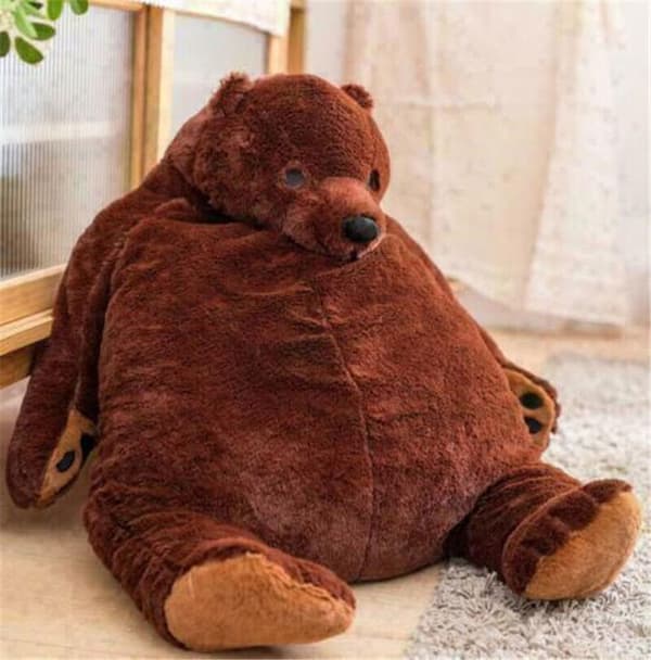 Mörkbrun Teddybjörn Jätte Plyschleksaker Docka Gosedjur Barn mjuk 80cm