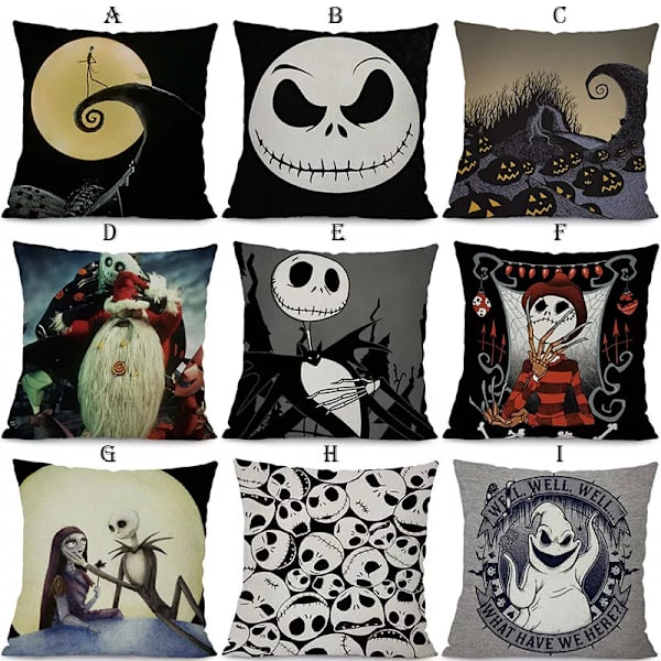 Vackert Ghost Head Design Cover För Heminredning Bomull Linne F