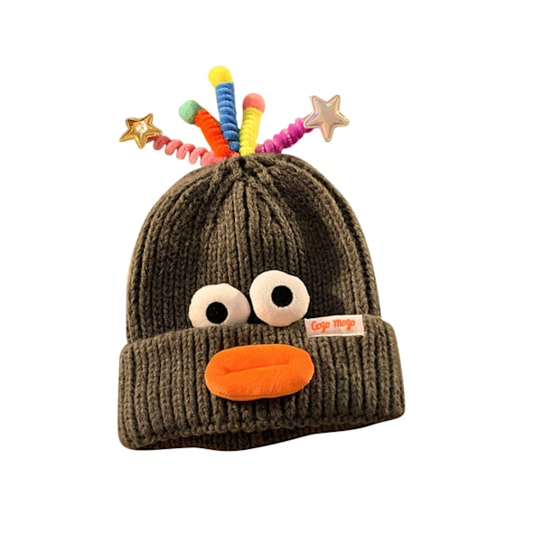 Monster Shrek Vinter Stickad Mössa Beanie Ull Rolig Cap Nyhet Kvinnor / Män Gray One Size