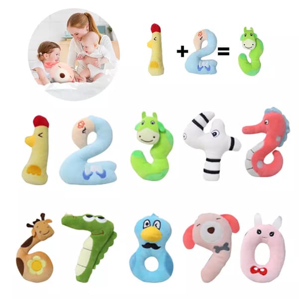Giftfri plyschleksak Alfabet Lore Number Blocks Dekor Xmas Gift 7