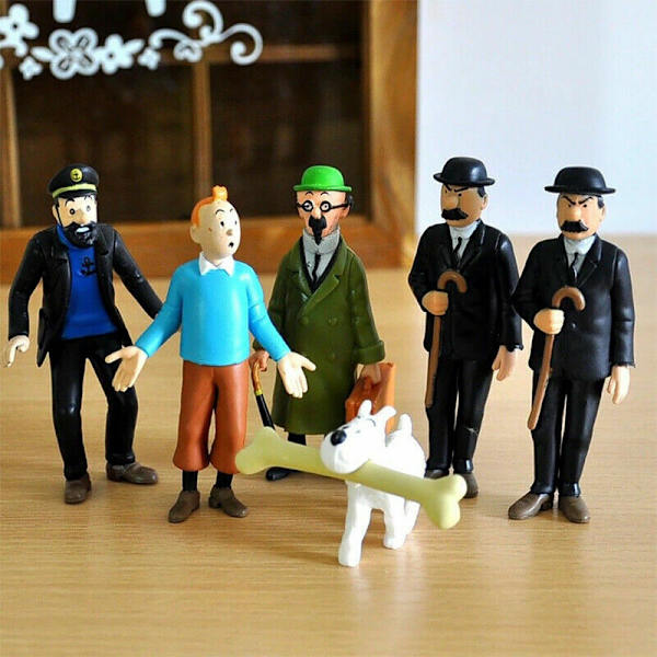 The Adventures of Tintin Toys Cake Toppers Kids Party Bag Filler