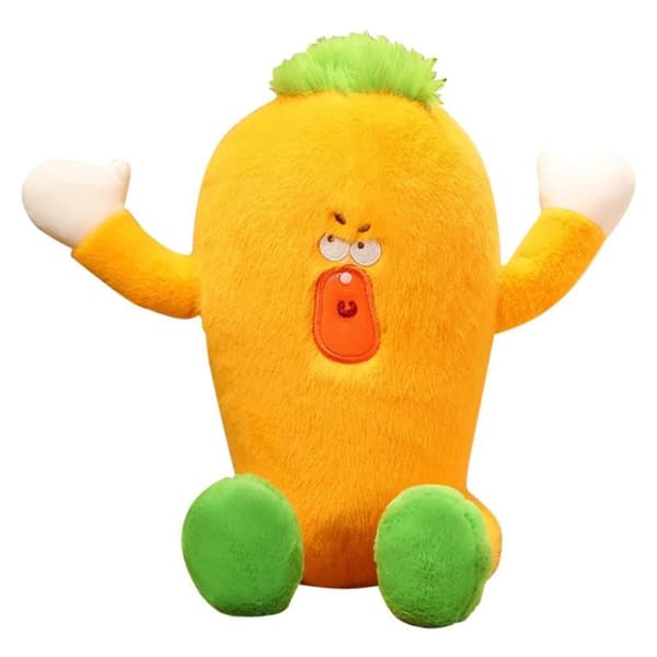 Rolig morotsdocka, morotskuddsdocka, kreativ plyschleksak, sovkudde 45cm-Carrot
