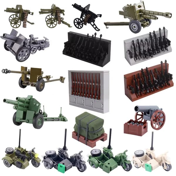 Byggklossar Minifigur Vapen Armé Vapen Gevär Militära Tillbehör Set TMPJ020