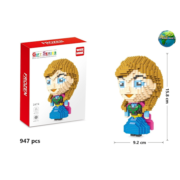 Actionfigurer Nano Mikro Byggklossar Samling Pedagogisk DIY Leksak Gåva Smurf