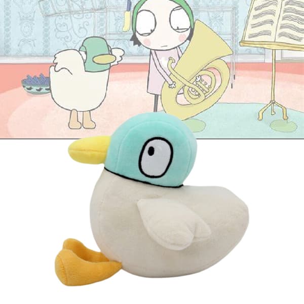 Sarah And Duck Plyschleksak BBC TV Mjukt Gosedjur Barnpresent 18cm