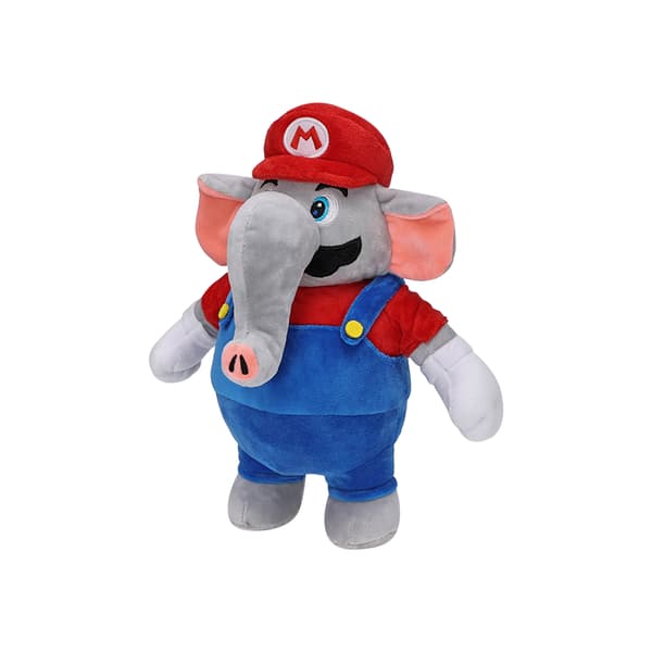Super Mario Bros Wonder plyschleksaker Elefantstoppad docka Julklappar för barn Elephant Mario -11 inch