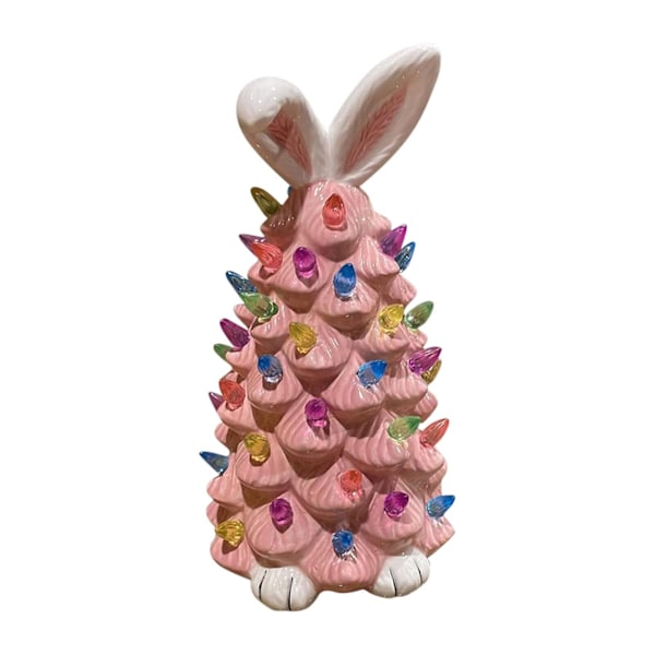 Bunny Tree Påskhare Staty dekoration inomhus vår bordsskiva påsk dekor