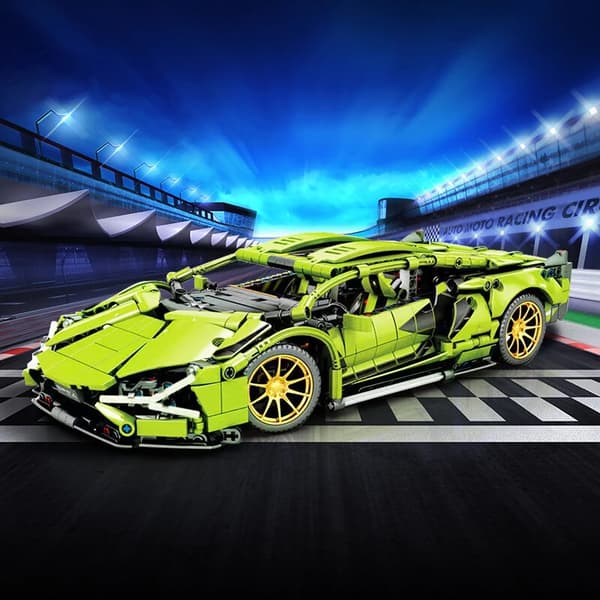 Byggklossar Bil Teknik Racerbil Byggsats Lamborghini Helt Ny Förseglad Bugatti