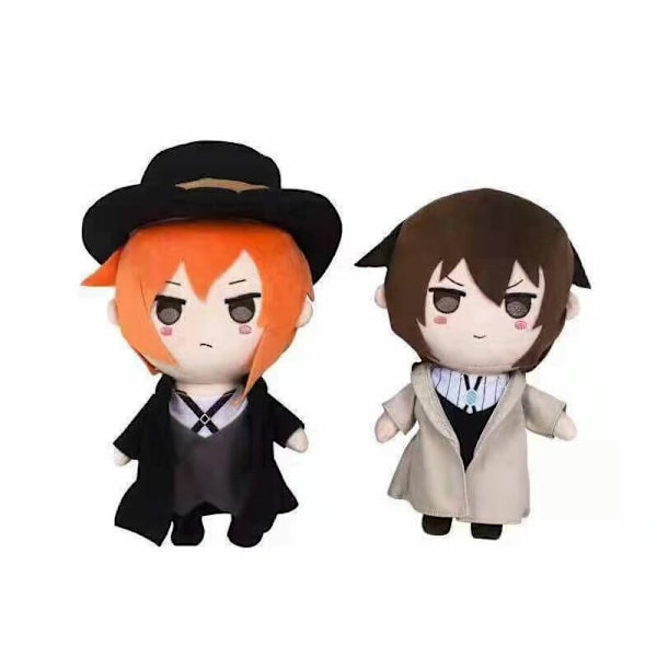 12 Anime Bungo Herrelösa hundar Dazai Osamu Nakahara Chuya Plysch söta gosedjur Dazai Osamu