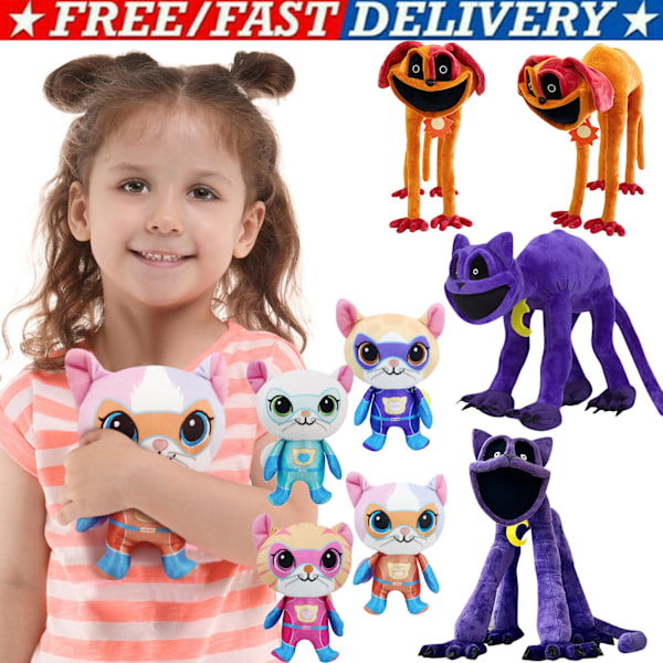 Smiling Critters Plyschleksaker Gosedjur Monsterdocka Mjuk Prydnadskudde Dekorationer D(Smiling Critters Doll 45cm/17.6in)