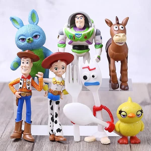 7 st Toy Story 4 Woody Forky Bunny Actionfigurer Leksaksmodell Barn Present Ny
