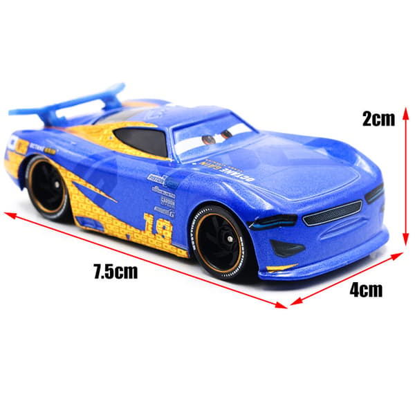 Disney Pixar Bilar Och Plan Lot Blixten 1:55 Diecast Modell Leksaker Gåva Lös Bil No.19 Danny Swervez