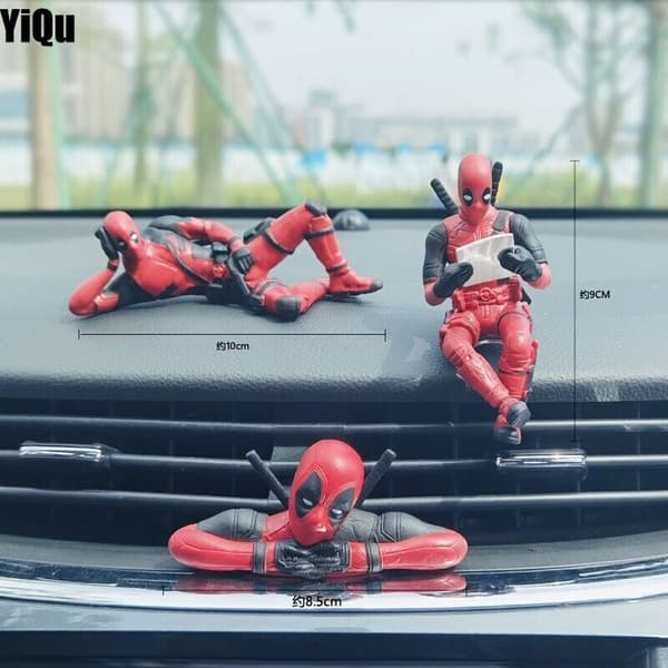 Ny Sittande Mini Deadpool Actionfigur Leksak Topper/Bil Interiör Dekoration Utan Kartong Sleeping Dead Attendant