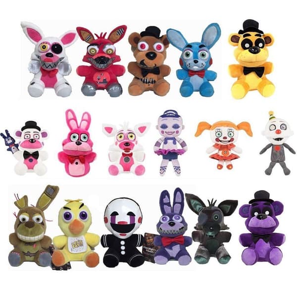 FNAF Five Nights at Freddy's Plyschleksaker Mjukdocka Björn Foxy Bonnie Chica Springtrap (6inch)