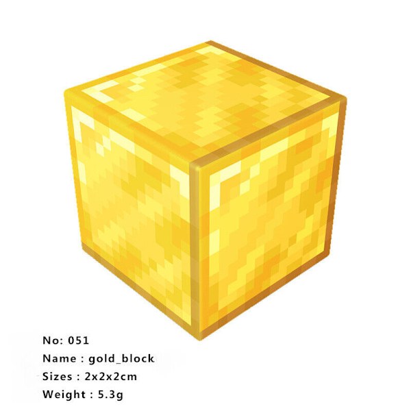 Rikt utbud av magnetiska block Minecraft-kuber DIY Byggleksaker Set 10 st 36 gold