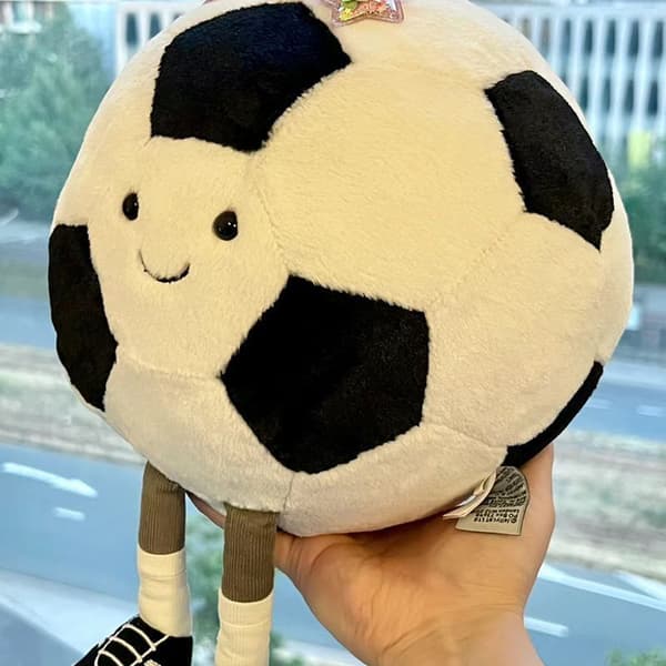 Jellycat Fotboll Gosedjur Amuseables Fluffy Samlarobjekt Sport 21CM mjuk