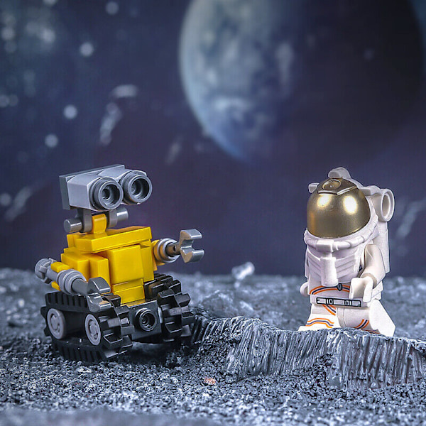 MOC Mini WALL-E Robot Byggklossar Walle Film Actionfigurer Leksaker för Barn WALL-E