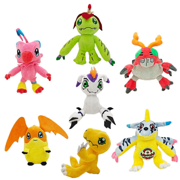 Söt Digimon Äventyr Agumon Anime Plyschleksak fylld docka mjuk figur julpresent Patamon