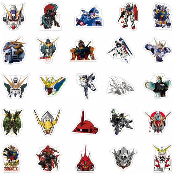 50/100 klassiska Gundam Robot Warriors Game Stickers RX-78-2 Gundam Wing Graffiti 50pcs Gundam A