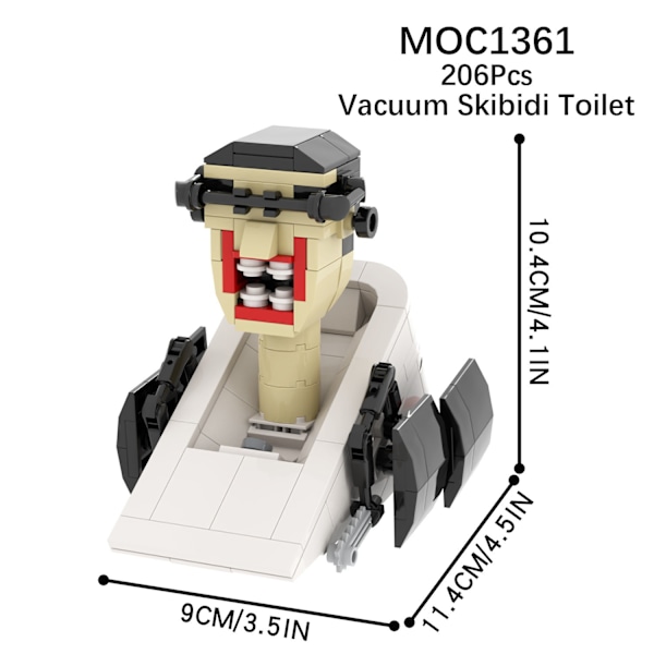 Mini Kameraman Modell Byggklossar Set för Skibidi Toalett MOC Klossar Leksaker Kit MOC1361