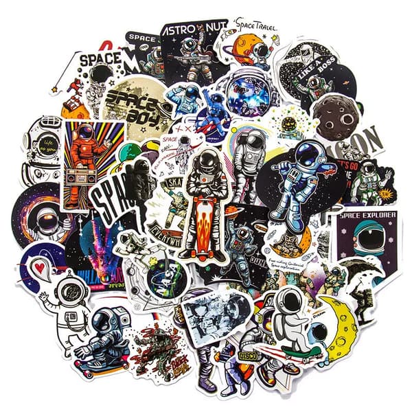 50 st NASA Interstellar Space Travel astronaut 2001 Astronaut Scrapbook Stickers
