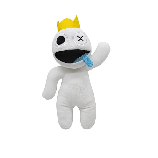 Rainbow Buddy Plyschleksak Vit Vän Barnkalas Present mjuk