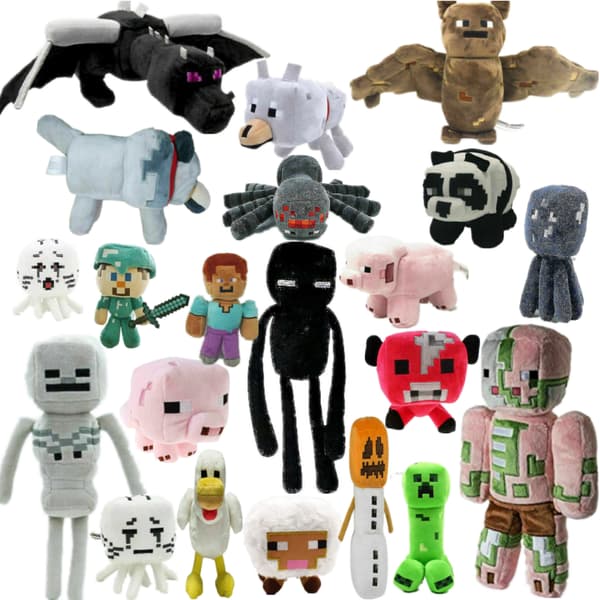 MINECRAFT Creeper Enderman Fyllning Plyschleksaker Julklappar My World Överdimensionerad docka 20cm Raider