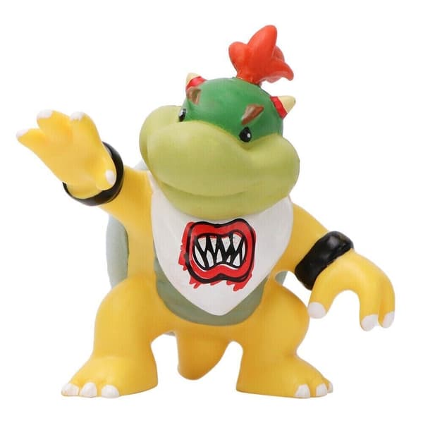 SuperMario Bros Bowser Jr. med Junior Clown Car PVC Figur Leksak Modell Docka Gåva