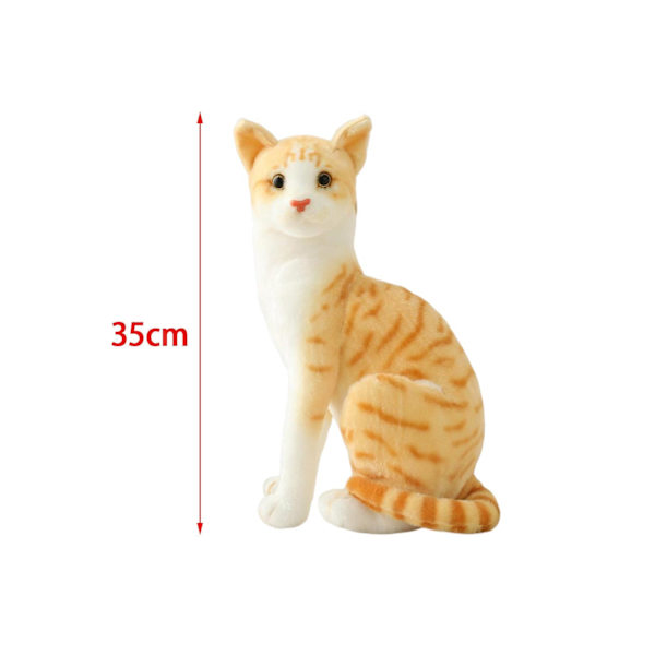 Söt katt plysch leksak figurer Kitty gosedjur för sovrum flickvän barn 35cm Orange Cat