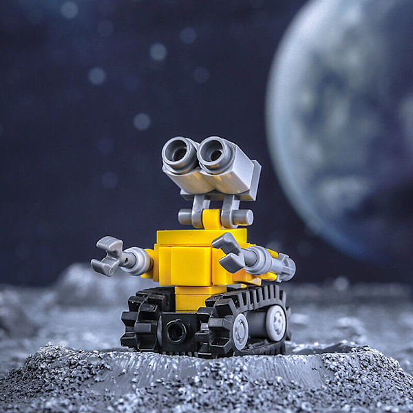 MOC Mini WALL-E Robot Byggklossar Walle Film Actionfigurer Leksaker för Barn WALL-E-Spaceman