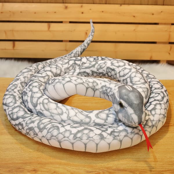 100CM Orm Plyschleksak Mjuk Gosedjur Present Skämt för Barnleksak Halloween White
