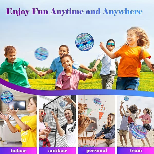 Flygande klot Spinner Rymdboll Magic Drone UFO Boomerang Ball Leksakspresenter EID blue