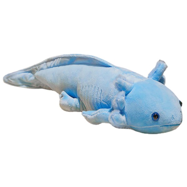 Axolotl Salamander Gosedjur Plyschleksak Söta mjuka födelsedagspresenter Blue
